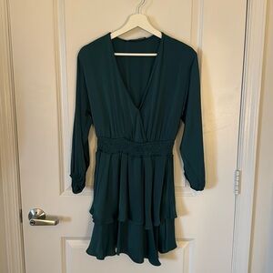 Turquoise Zara Long Sleeve Dress